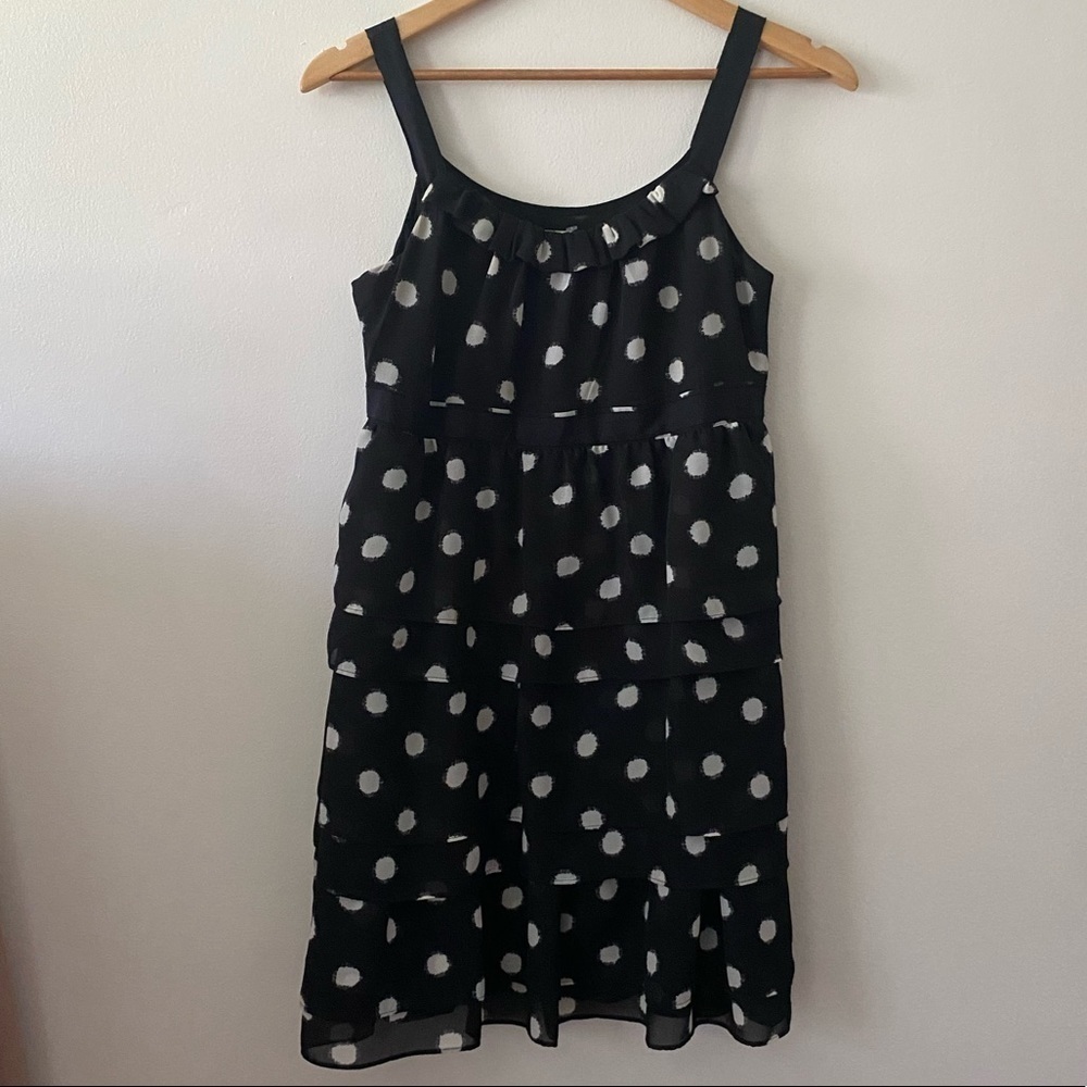 Loft Polka Dot Ruffle Dress